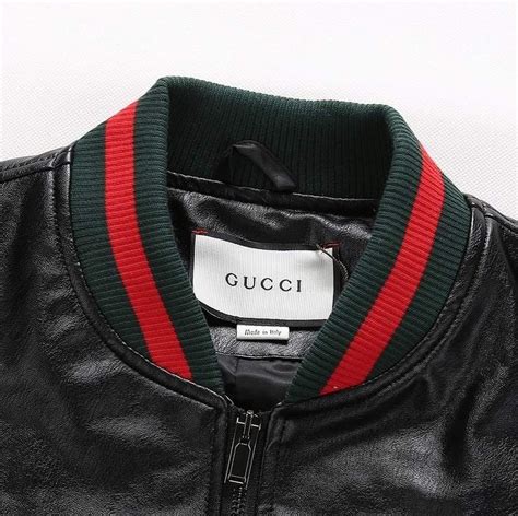 chaqueta cuero gucci hombre|Chaquetas de cuero Gucci para hombre .